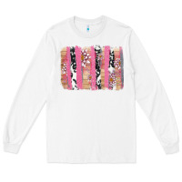 White v.d cow and lotus brushstrock Long Sleeve Tee - AdoDesignShop