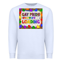 White Gay Pride Loading LGBTQ Tumbler Premium Sweatshirt - BundleAndBundleShop