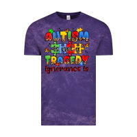 Cloud Purple autism is not a tragedy ignorance is Vintage Tee - JahusDesignShop