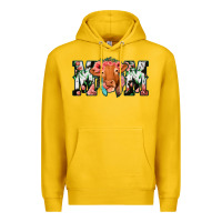 Lemon Cowhide Floral Feather Cow Mom Premium Hoodie - Bettercallsaul