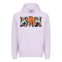Cowhide Floral Feather Cow Mom Premium Hoodie | Teevron