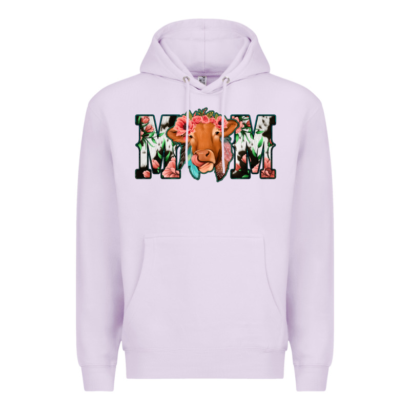 Cowhide Floral Feather Cow Mom Premium Hoodie by Bettercallsaul | Teevron