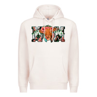 Pale Pink Cowhide Floral Feather Cow Mom Premium Hoodie - Bettercallsaul