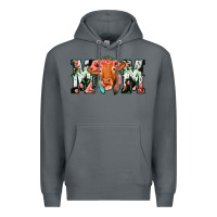 Rock Cowhide Floral Feather Cow Mom Premium Hoodie - Bettercallsaul