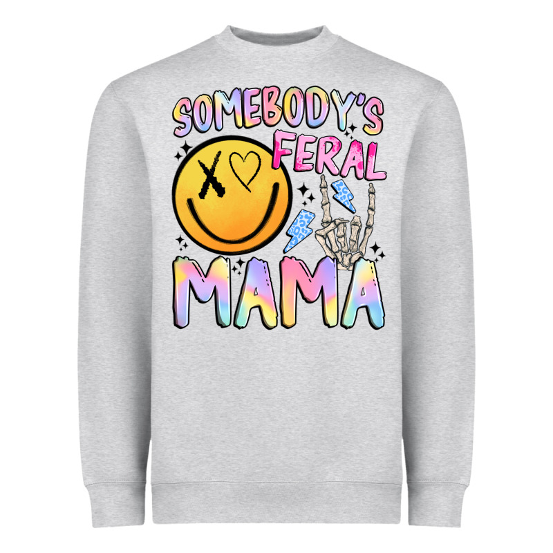 Somebody's Feral Mama Heavyweight Sweatshirt by JahusDesignShop | Teevron