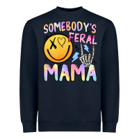 Navy somebody's feral mama Heavyweight Sweatshirt - JahusDesignShop