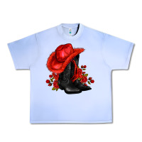 Grape Ice valentines day cowboy boots red  and roses Urban Heavy Tee - AdoDesignShop