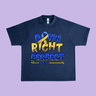 Down Right Perfect Down Syndrome Urban Heavy Tee Designed By Artiststas