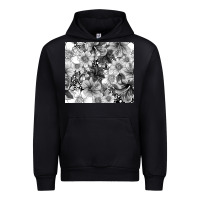 Black black and white floral Urban Hoodie - TumblerDesignByShophia