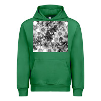 Emerald black and white floral Urban Hoodie - TumblerDesignByShophia