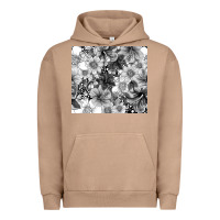 Pigment Burro black and white floral Urban Hoodie - TumblerDesignByShophia