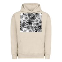 Pigment French Oak black and white floral Urban Hoodie - TumblerDesignByShophia