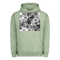 Pigment Oil Green black and white floral Urban Hoodie - TumblerDesignByShophia