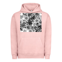 Pigment Salmon black and white floral Urban Hoodie - TumblerDesignByShophia