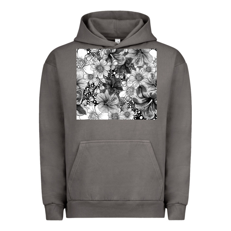 Black And White Floral Urban Hoodie by TumblerDesignByShophia | Teevron