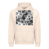 Sandshell black and white floral Urban Hoodie - TumblerDesignByShophia