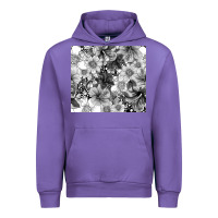 Tulip black and white floral Urban Hoodie - TumblerDesignByShophia