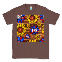 Chestnut usa sunflower seamless pattern Classic Tee - BundleAndBundleShop