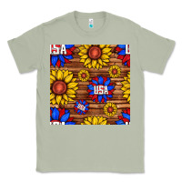 Matcha usa sunflower seamless pattern Classic Tee - BundleAndBundleShop