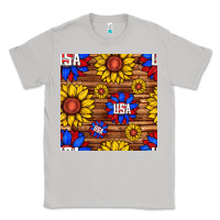Moon Dust usa sunflower seamless pattern Classic Tee - BundleAndBundleShop