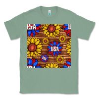 Sage usa sunflower seamless pattern Classic Tee - BundleAndBundleShop