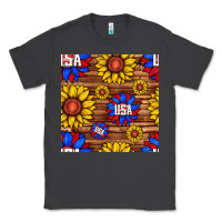 Smoke usa sunflower seamless pattern Classic Tee - BundleAndBundleShop