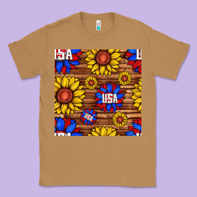 Usa Sunflower Seamless Pattern Classic Tee Designed By Bundleandbundleshop