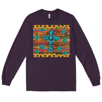 Plum western gemstone cross sunflowers leopard serape glitter wooden tumble Long Sleeve Tee - Artiststas