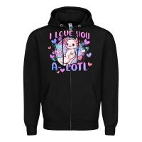 Black love you a lotl Zipper Hoodie - MaliasSmallBusiness