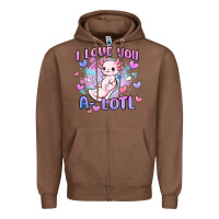Chestnut love you a lotl Zipper Hoodie - MaliasSmallBusiness
