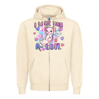 Sandshell love you a lotl Zipper Hoodie - MaliasSmallBusiness