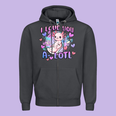 Love You A Lotl Zipper Hoodie Designed By Maliassmallbusiness