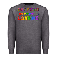 Charcoal Heather Western Gay Pride Loading LGBTQ+ Premium Sweatshirt - BundleAndBundleShop