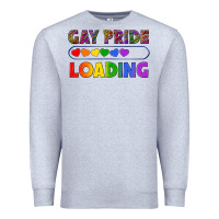 Heather Grey Western Gay Pride Loading LGBTQ+ Premium Sweatshirt - BundleAndBundleShop
