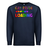 Navy Western Gay Pride Loading LGBTQ+ Premium Sweatshirt - BundleAndBundleShop