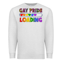 Oatmeal Heather Western Gay Pride Loading LGBTQ+ Premium Sweatshirt - BundleAndBundleShop