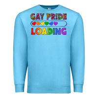 Ocean Blue Western Gay Pride Loading LGBTQ+ Premium Sweatshirt - BundleAndBundleShop