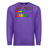 Purple Western Gay Pride Loading LGBTQ+ Premium Sweatshirt - BundleAndBundleShop