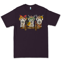 Plum 3 alpacas Premium Tee - BarkalooDesign