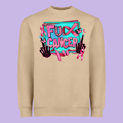 Fuck Cancer Heavyweight Sweatshirt Designed By Adodesignshop
