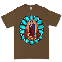 Cacao Gemstone Lady Of Guadalupe Premium Tee - RanaPortraitStore