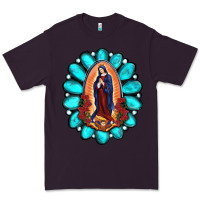 Plum Gemstone Lady Of Guadalupe Premium Tee - RanaPortraitStore