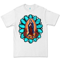 White Gemstone Lady Of Guadalupe Premium Tee - RanaPortraitStore