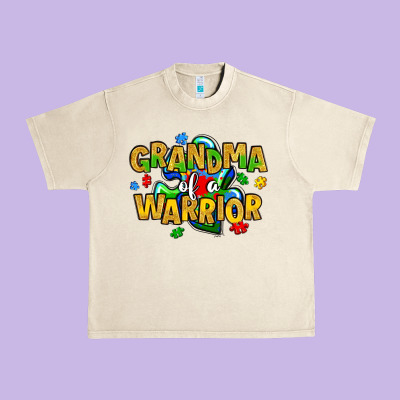 Grandma Of A Warrior Urban Heavy Tee Designed By Artiststas