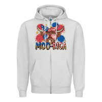 Dove Grey moo rica Zipper Hoodie - MaliasSmallBusiness