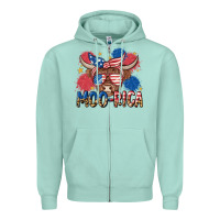 Seafoam moo rica Zipper Hoodie - MaliasSmallBusiness