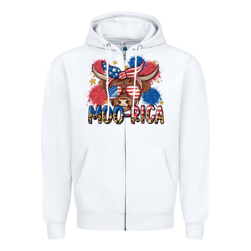 Moo Rica Zipper Hoodie by MaliasSmallBusiness | Teevron