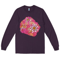 Plum v.d  lavender and lotus patches Long Sleeve Tee - AdoDesignShop