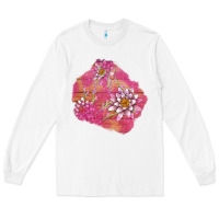 White v.d  lavender and lotus patches Long Sleeve Tee - AdoDesignShop