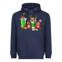 Navy Elf coffee cups Heavyweight Hoodie - NancyCooperArtShop